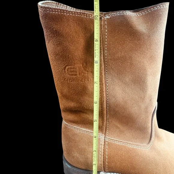 VTG NOS 70s Mens Boots Suede RARE Vulcan Brand NEVER WORN Sturdy Protect SZ 10.5 - Picture 9 of 11